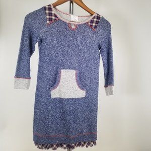 🌵 Dress w/Plaid Distressed Trim Cotton